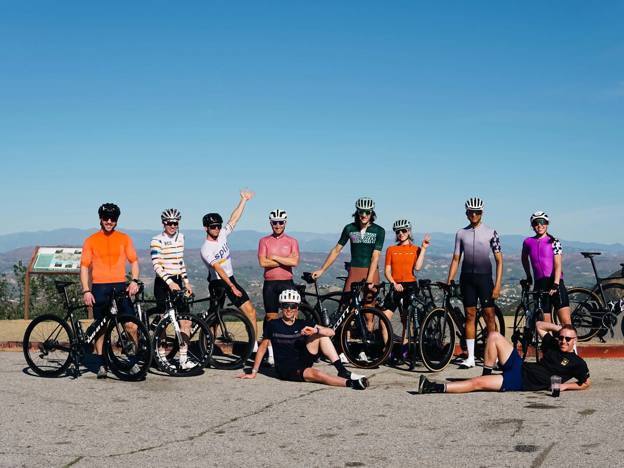   Squad pic from the Top of the World (Saddle Peak)   